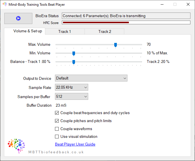 beat player control window