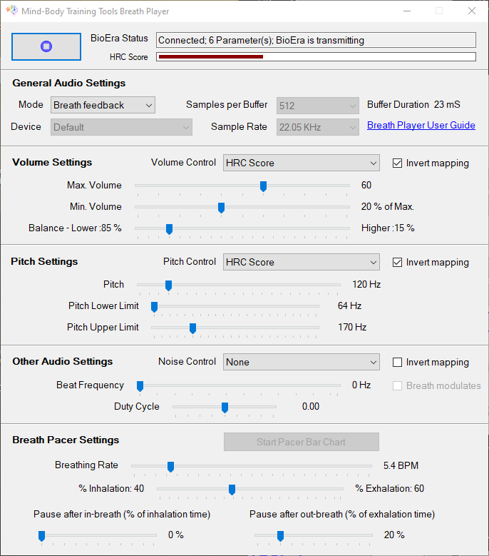 breath player control window