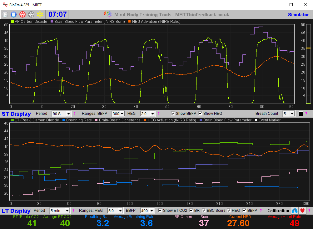 capnometry and fNIRS app main window