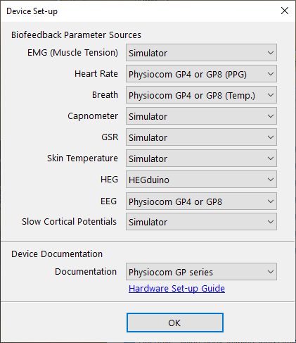 platform program device dialog