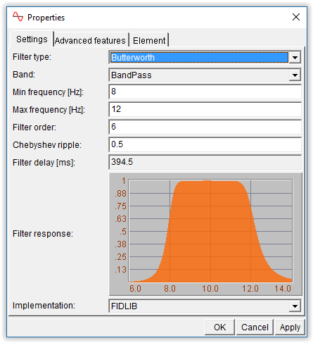 bioera edit filters dialog