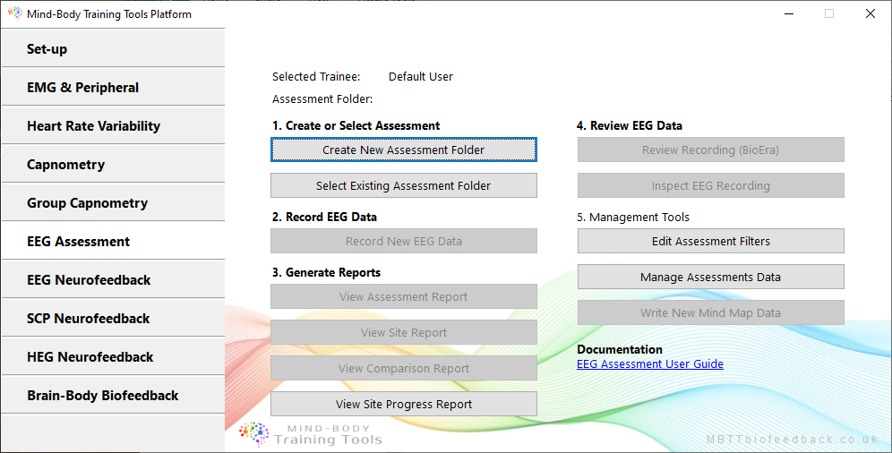 platform program eeg assessment tab