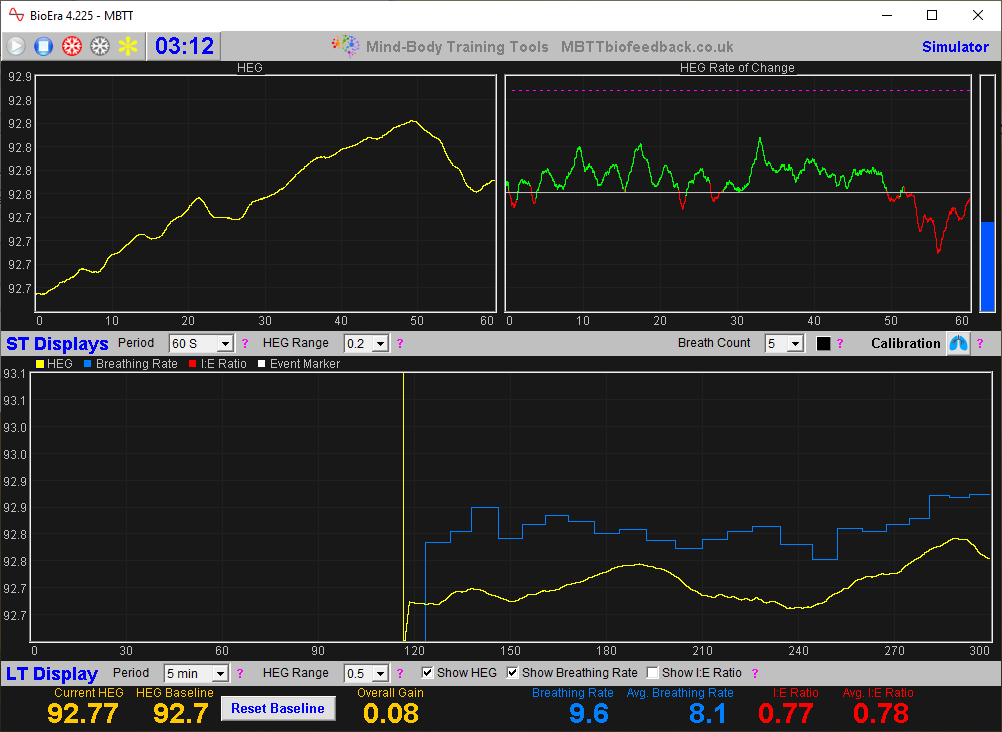 heg and breathing app main window