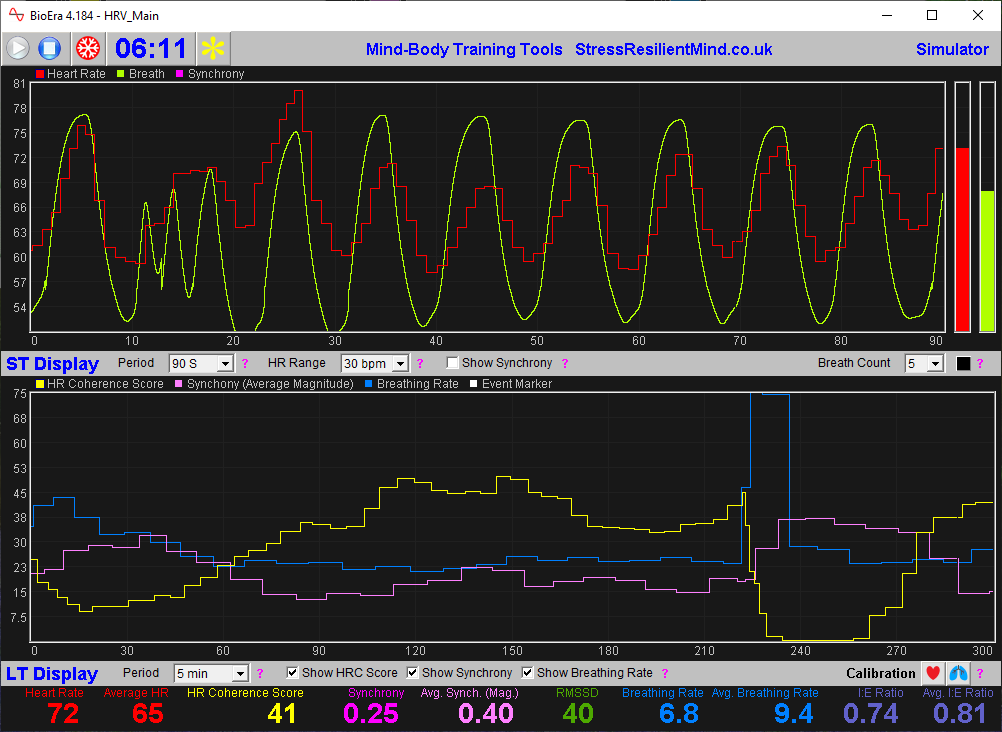 heart coherence app main window