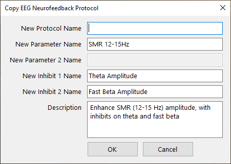 eeg neurofeeback copy protocol dialog