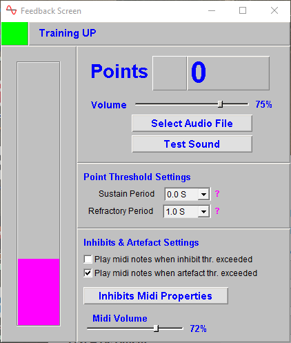 eeg neurofeeback feedback screen