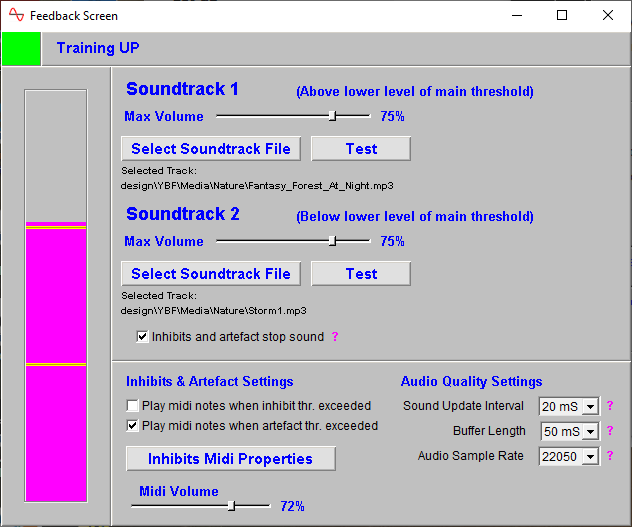 eeg neurofeeback feedback screen