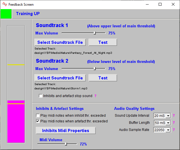 eeg neurofeeback feedback screen