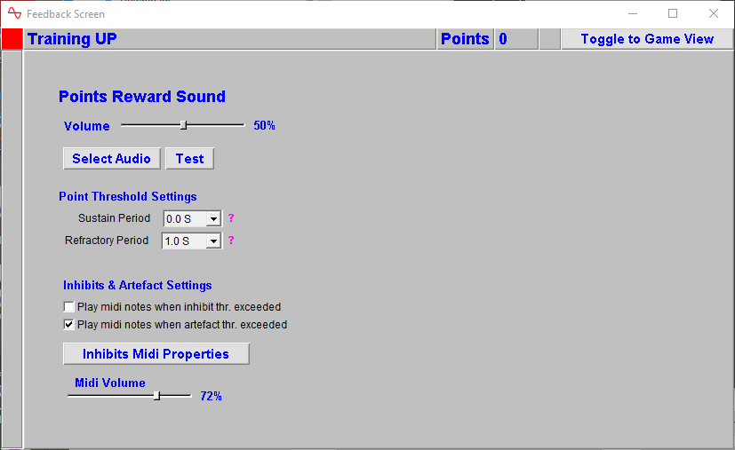 eeg neurofeeback feedback screen