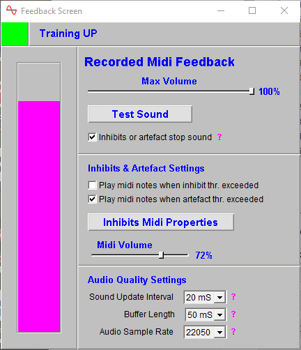 eeg neurofeeback feedback screen