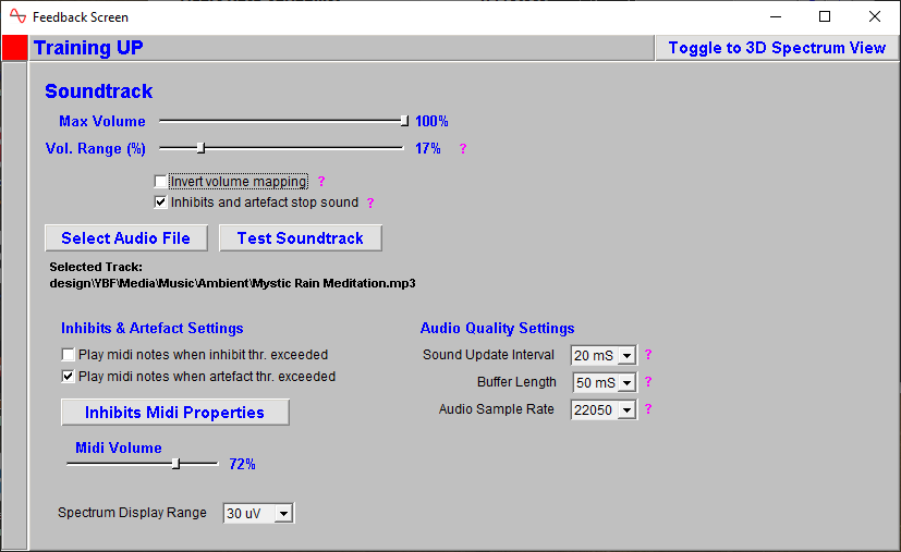 eeg neurofeeback feedback screen