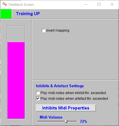 eeg neurofeeback feedback screen