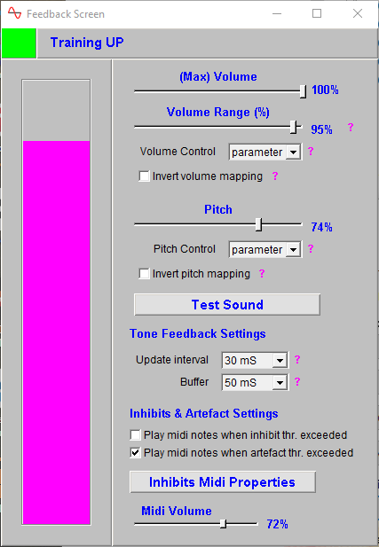 eeg neurofeeback feedback screen