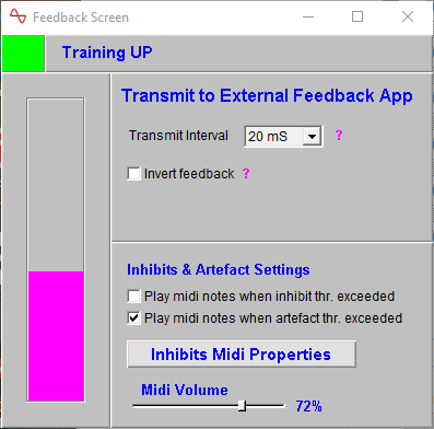 eeg neurofeeback feedback screen