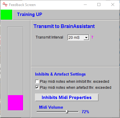 eeg neurofeeback feedback screen