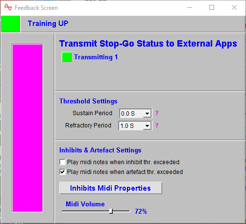 eeg neurofeeback feedback screen