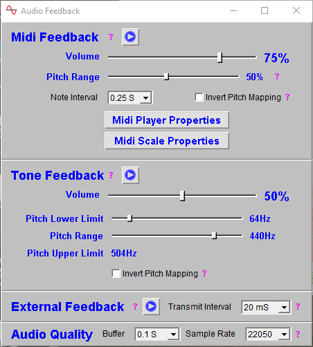 emg basic app audio feedback
