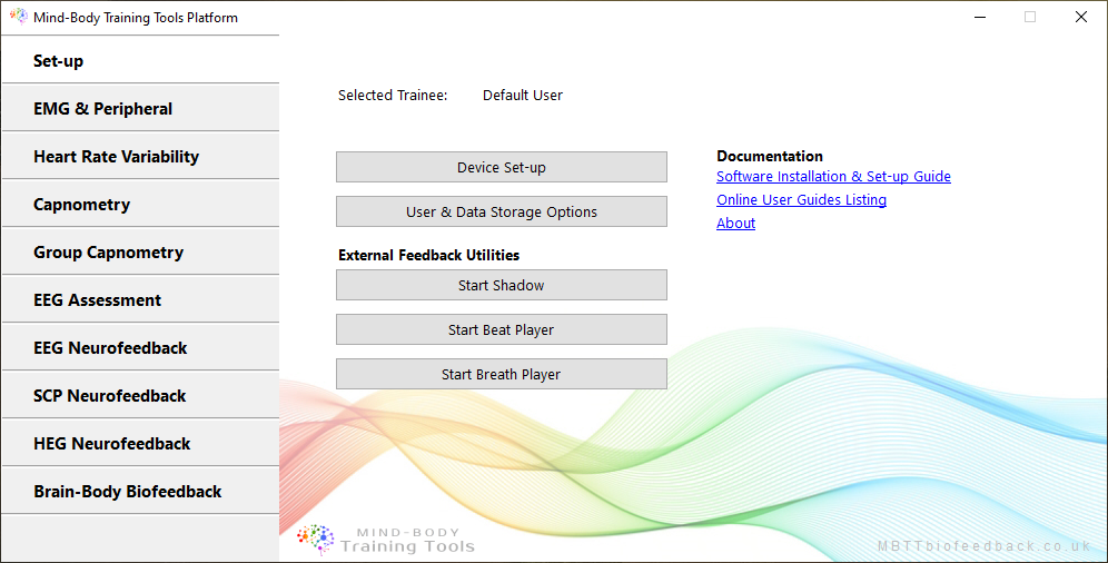 platform program set-up tab